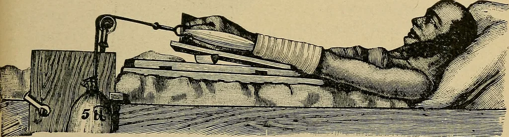 An illustration from Atlas and epitome of traumatic fractures and dislocations / by H. Helferich ; auth. tr. from the German, ed. by Joseph C. Bloodgood., 1902, leaf 259