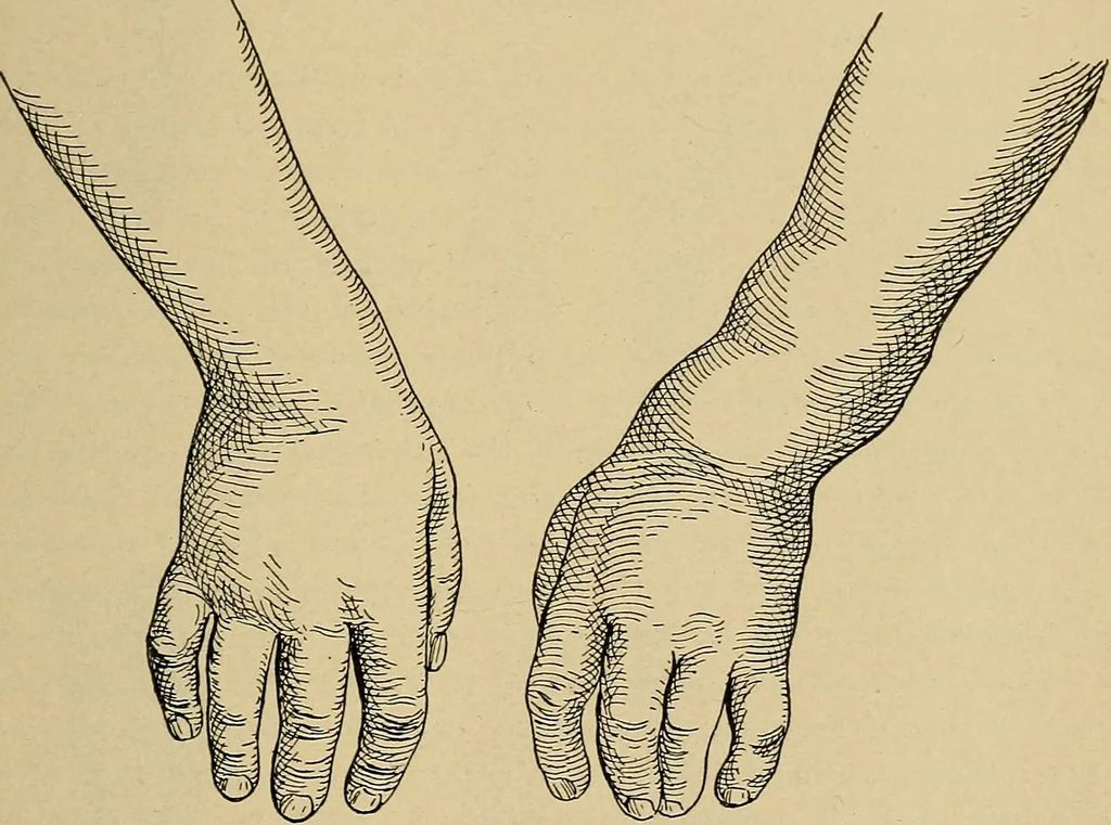 An illustration from Atlas and epitome of traumatic fractures and dislocations / by H. Helferich ; auth. tr. from the German, ed. by Joseph C. Bloodgood., 1902, leaf 289