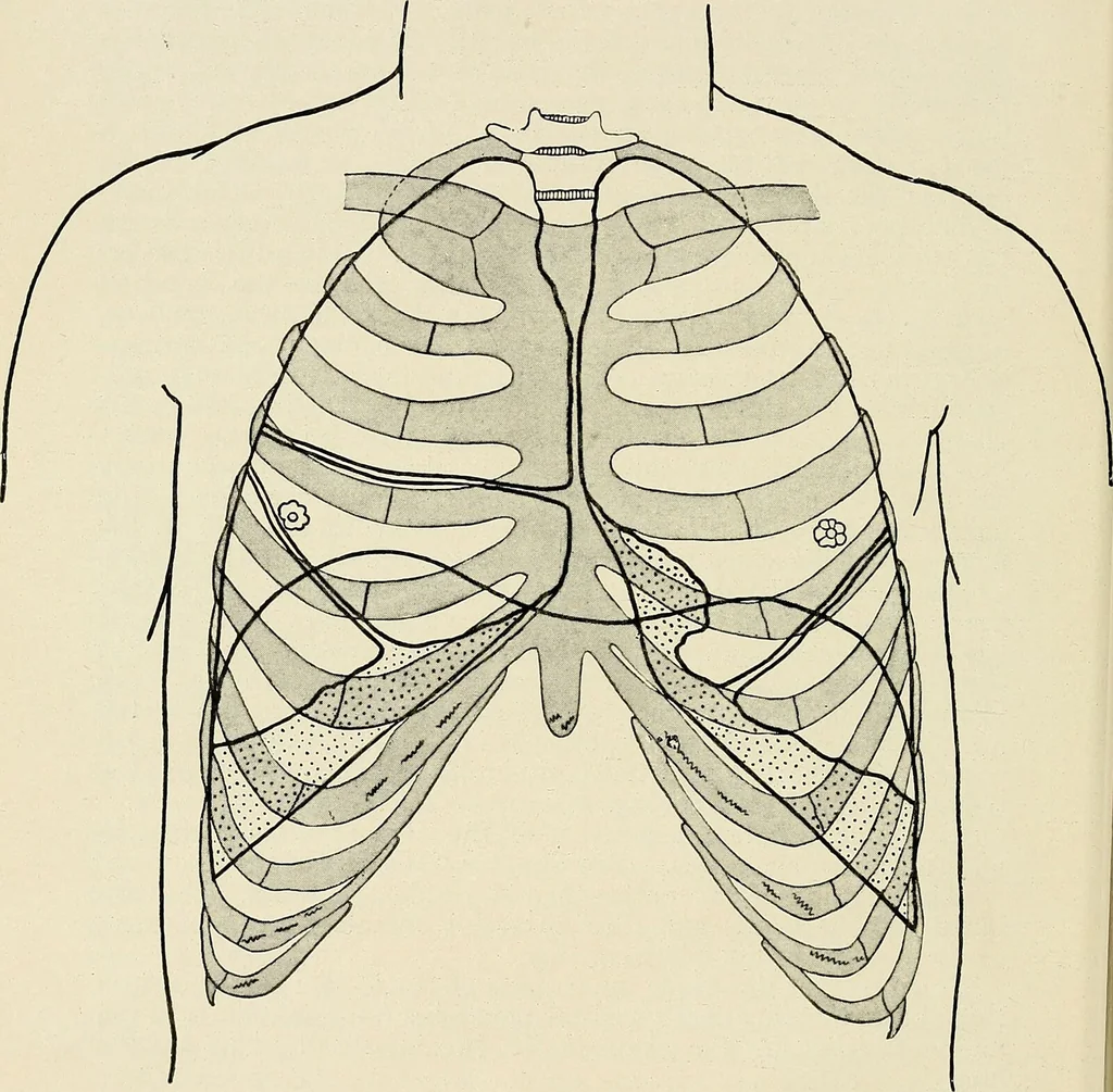 An illustration from Surgery of the lung / by C. Garrè and H. Quincke., 1913, leaf 20