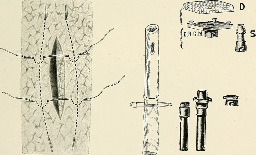 An illustration from Surgery of the lung / by C. Garrè and H. Quincke., 1913, leaf 85