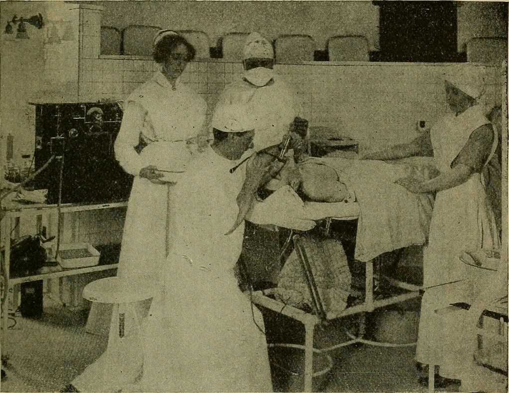 An illustration from Modern surgery, general and operative / by John Chalmers DaCosta., 1914, leaf 909