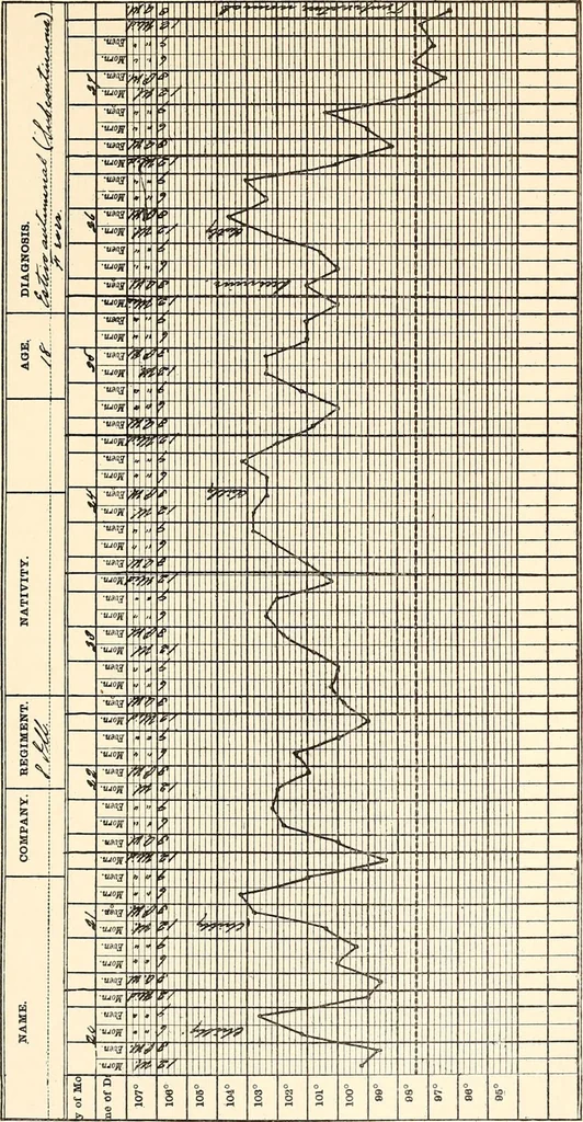 An illustration from The malarial fevers, haemoglobinuric fever and the blood protozoa of man / by Charles F. Craig ; illustrated by four colored plates, twenty-five clinical charts, and twenty-eight photomicrographs and drawings., 1909, leaf 287