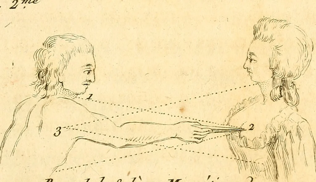 An illustration from La vision, contenant l'explication de l'écrit intitulé: Traces du magnétisme, et la théorie des vrais sages., 1784, leaf 27