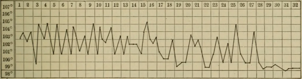 An illustration from The diagnostics of internal medicine : a clinical treatise upon the recognised principles of medical diagnosis, prepared for the use of students and practitioners of medicine / by Glentworth Reeve Butler ... ; with five coloured plates and two hundred and seventy-two illustrations and charts in the text., 1909, leaf 977