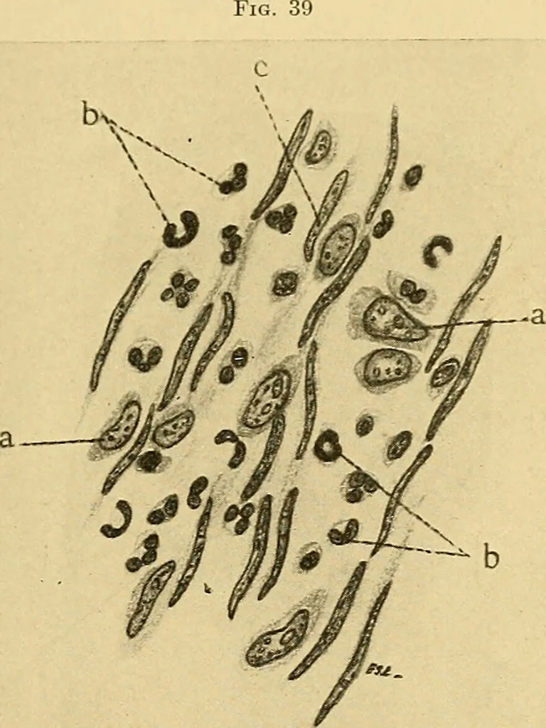 An illustration from A text-book of pathology for students of medicine / by J. George Adami and John McCrae ; illustrated with 304 engravings and 11 colored plates., 1912, leaf 137