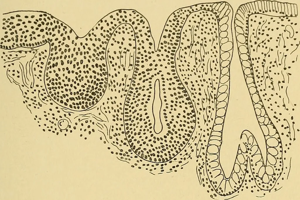 An illustration from A text-book of pathology for students of medicine / by J. George Adami and John McCrae ; illustrated with 304 engravings and 11 colored plates., 1912, leaf 217