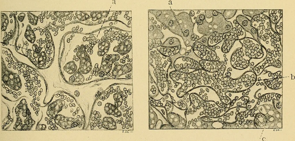 An illustration from A text-book of pathology for students of medicine / by J. George Adami and John McCrae ; illustrated with 304 engravings and 11 colored plates., 1912, leaf 595
