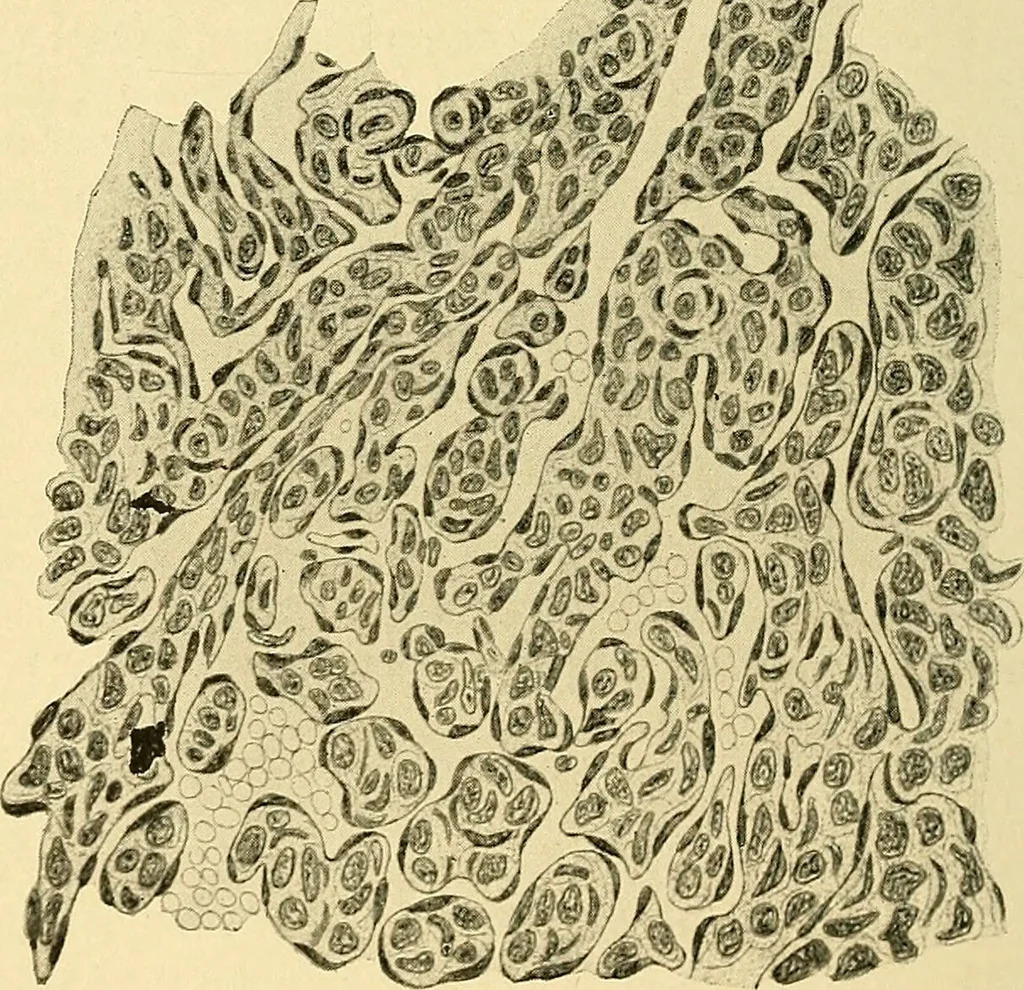 An illustration from A text-book of pathology for students of medicine / by J. George Adami and John McCrae ; illustrated with 304 engravings and 11 colored plates., 1912, leaf 730