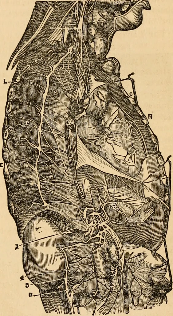 An illustration from The household physician : for the use of families, planters, seamen, and travellers ; being a brief description, in plain language, of all the diseases of men, women, and children, with the newest and most approved methods of curing them / by Ira Warren., 1866, leaf 57