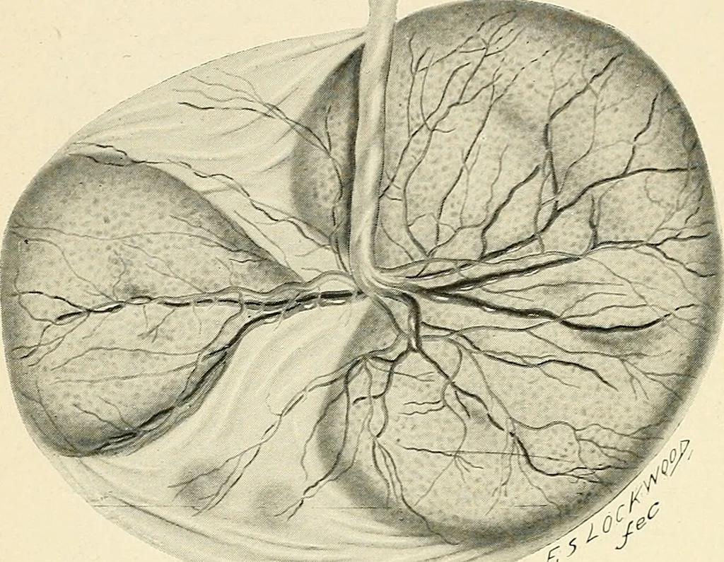 An illustration from Obstetrics : a text-book for the use of students and practitioners / by J. Whitridge Williams ... with eight coloured plates and six hundred and thirty illustrations in the text., 1903, leaf 554