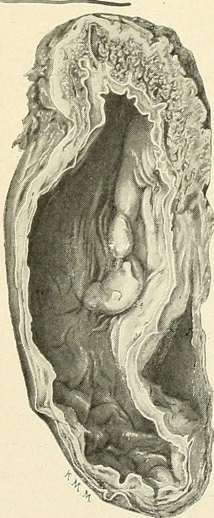 An illustration from Obstetrics : a text-book for the use of students and practitioners / by J. Whitridge Williams ... with eight coloured plates and six hundred and thirty illustrations in the text., 1903, leaf 578