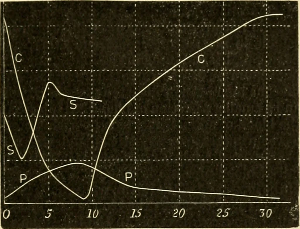 An illustration from A manual of physiology : with practical exercises / by G. N. Stewart ; with coloured plate and 467 other illustrations., 1914, leaf 425
