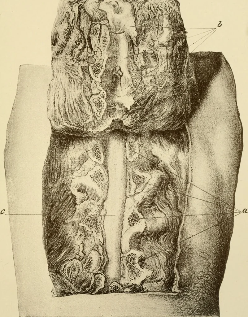 An illustration from The principles and practice of modern surgery / by Roswell Park ... with 722 engravings and 60 full-page plates in colors and monochrome., 1907, leaf 731