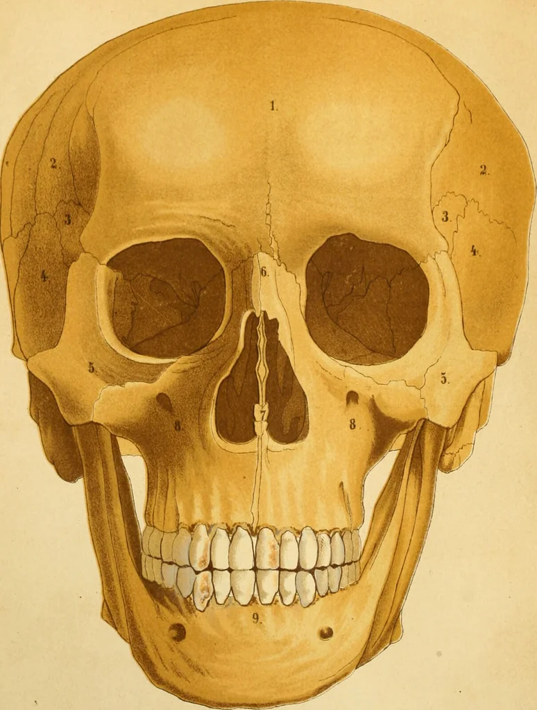 An illustration from An atlas of anatomy, or, Pictures of the human body in twenty-four quartro coloured plates comprising one hundred separate figures, with descriptive Letterpress / by Fenwick Miller., 1879, leaf 40