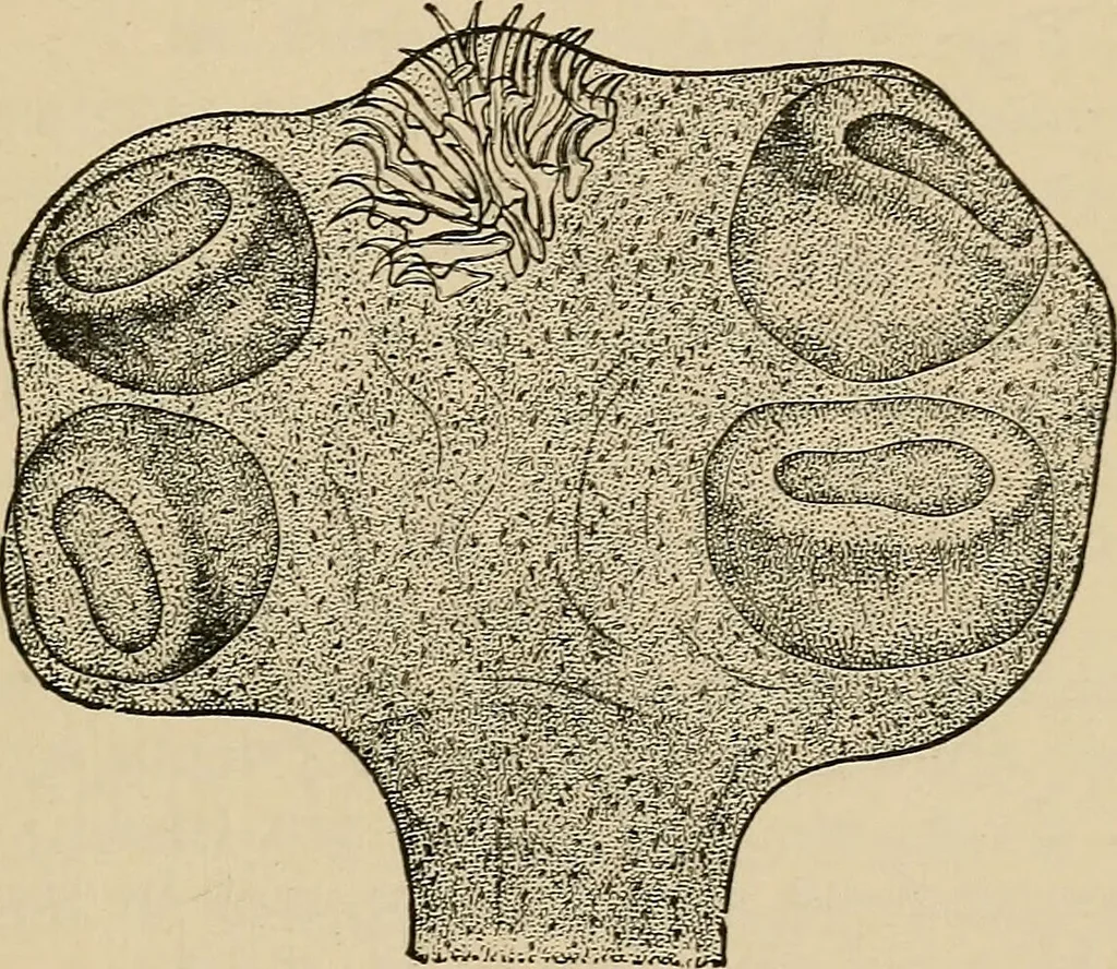 An illustration from Atlas of methods of clinical investigation : with an epitome of clinical diagnosis and of special pathology and treatment of internal diseases / By Dr. Christfried Jakob ... Authorized translation from the German. Ed. by Augustus A. Eshner ... With 182 colored illustrations upon 68 plates, and 64 illustrations in the text., 1898, leaf 357