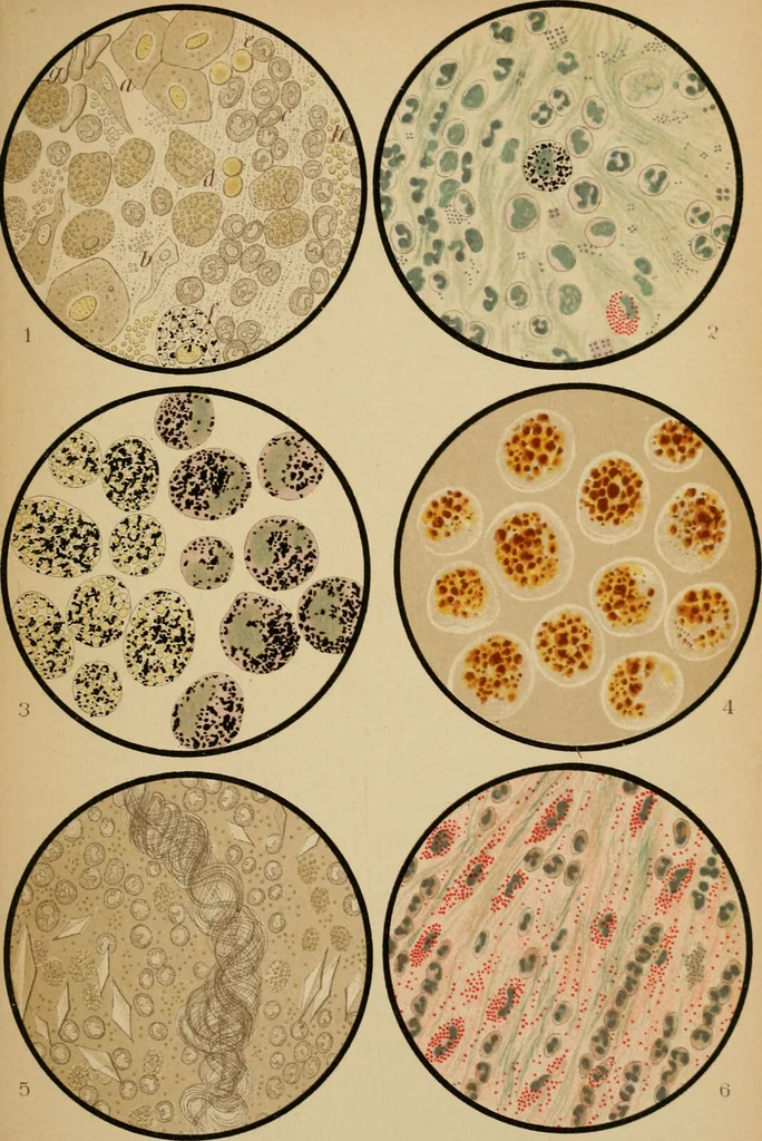 An illustration from Atlas of methods of clinical investigation : with an epitome of clinical diagnosis and of special pathology and treatment of internal diseases / By Dr. Christfried Jakob ... Authorized translation from the German. Ed. by Augustus A. Eshner ... With 182 colored illustrations upon 68 plates, and 64 illustrations in the text., 1898, leaf 43
