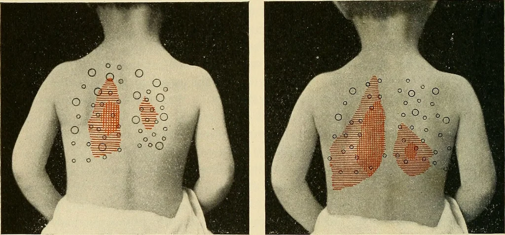An illustration from The diseases of infancy and childhood : for the use of students and practitioners of medicine / by L. Emmett Holt and John Howland., 1911, leaf 554