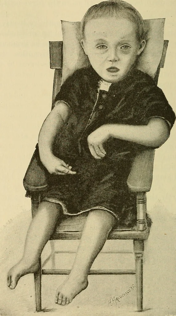 An illustration from The diseases of infancy and childhood : for the use of students and practitioners of medicine / by L. Emmett Holt with two hundred and forty-one illustrations, including eight coloured plates., 1908, leaf 760