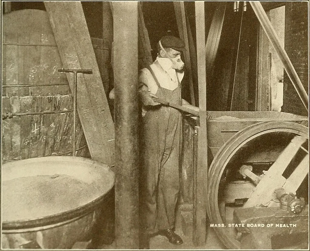 An illustration from A manual of practical hygiene for students, physicians, and health officers / By Charles Harrington., 1914, leaf 697