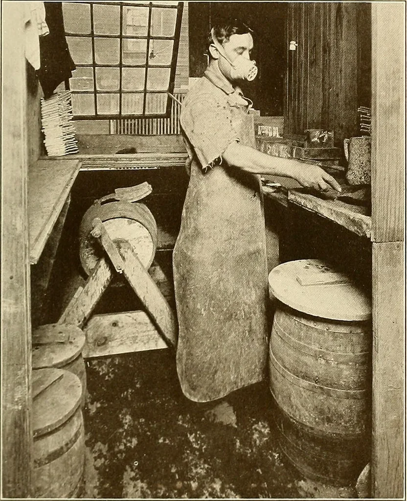 An illustration from A manual of practical hygiene for students, physicians, and health officers / By Charles Harrington., 1914, leaf 703