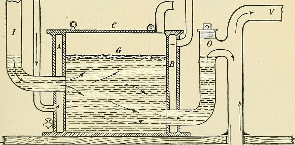 An illustration from A manual of practical hygiene for students, physicians, and medical officers / by Charles Harrington., 1905, leaf 491