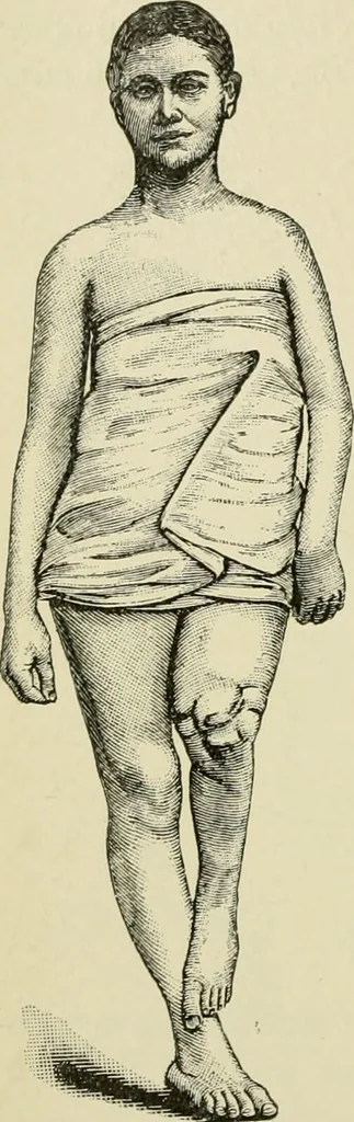An illustration from Practical diagnosis: the use of symptoms in the diagnosis of disease / By Hobart Amory Hare ... Illustrated with 191 engravings and 13 colored plates., 1896, leaf 108