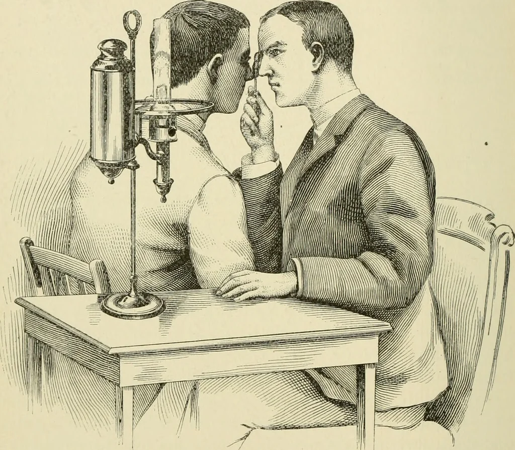 An illustration from Practical diagnosis: the use of symptoms in the diagnosis of disease / By Hobart Amory Hare ... Illustrated with 191 engravings and 13 colored plates., 1896, leaf 180
