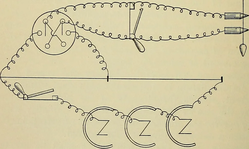 An illustration from A manual of experimental physiology for students of medicine / By Winfield S. Hall ... With 89 illustrations and a colored plate., 1904, leaf 64