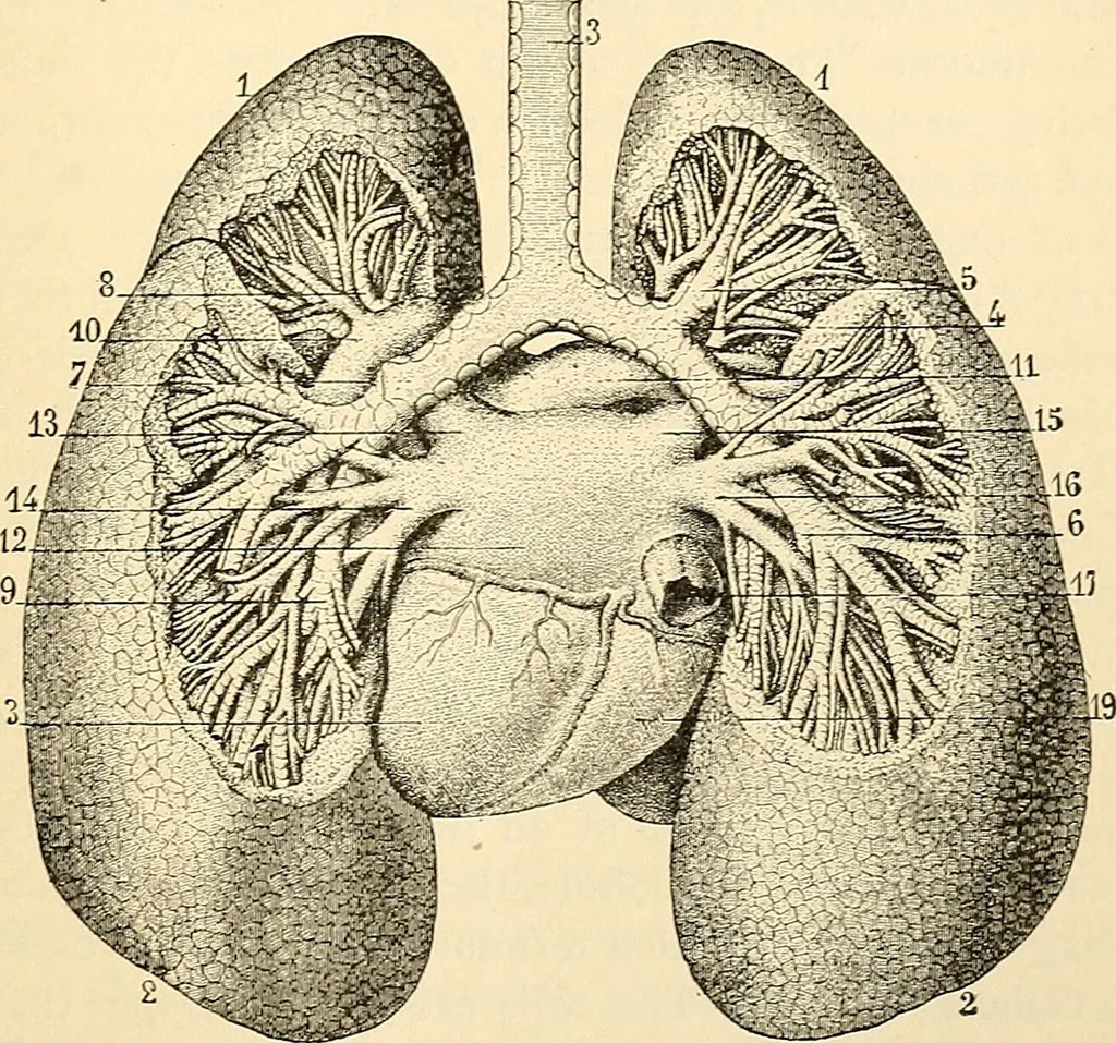 An illustration from Handbook of physiology : for students and practitioners of medicine / by Austin Flint ... with two hundred and forty-seven illustrations in the text--including four in colors--and an atlas of sixteen color-plates, including forty-eight original figures taken from actual stained microscopical preparation., 1905, leaf 129
