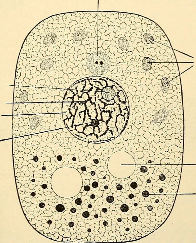 An illustration from Handbook of physiology : for students and practitioners of medicine / by Austin Flint ... with two hundred and forty-seven illustrations in the text--including four in colors--and an atlas of sixteen color-plates, including forty-eight original figures taken from actual stained microscopical preparation., 1905, leaf 39