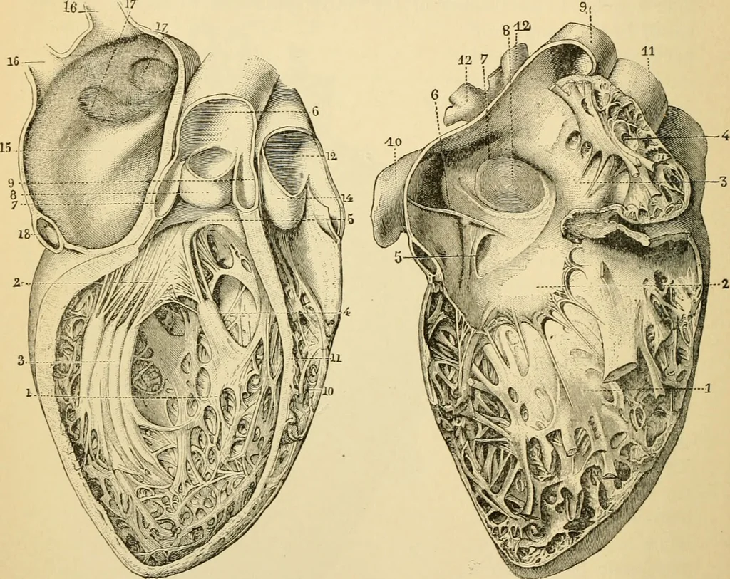 An illustration from Handbook of physiology : for students and practitioners of medicine / by Austin Flint ... with two hundred and forty-seven illustrations in the text--including four in colors--and an atlas of sixteen color-plates, including forty-eight original figures taken from actual stained microscopical preparation., 1905, leaf 72
