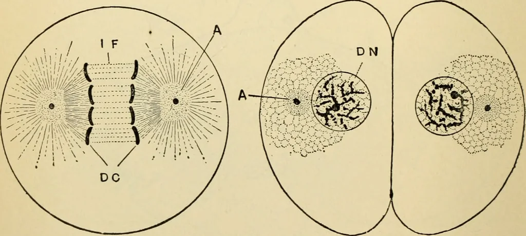 An illustration from Handbook of physiology : for students and practitioners of medicine / by Austin Flint ... with two hundred and forty-seven illustrations in the text--including four in colors--and an atlas of sixteen color-plates, including forty-eight original figures taken from actual stained microscopical preparation., 1905, leaf 830