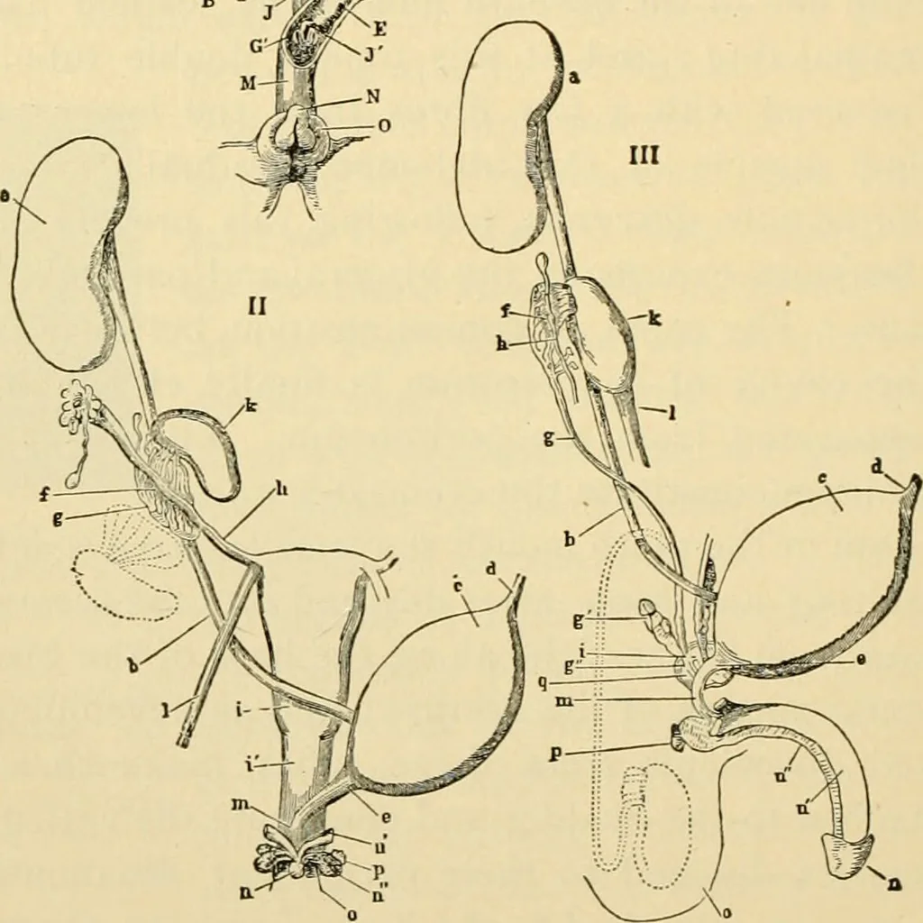 An illustration from Handbook of physiology : for students and practitioners of medicine / by Austin Flint ... with two hundred and forty-seven illustrations in the text--including four in colors--and an atlas of sixteen color-plates, including forty-eight original figures taken from actual stained microscopical preparation., 1905, leaf 876