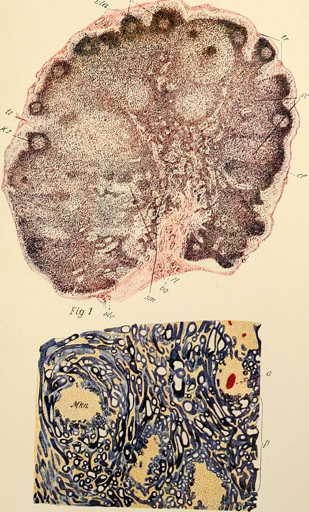 An illustration from Handbook of physiology : for students and practitioners of medicine / by Austin Flint ... with two hundred and forty-seven illustrations in the text--including four in colors--and an atlas of sixteen color-plates, including forty-eight original figures taken from actual stained microscopical preparation., 1905, leaf 937