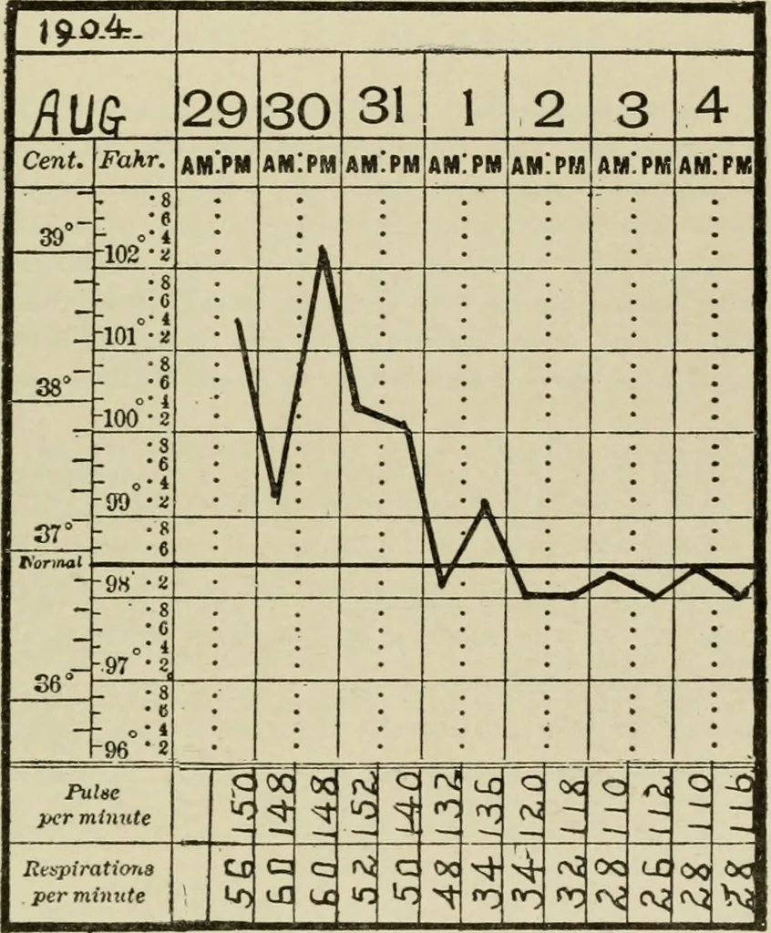 An illustration from Diseases of infancy and childhood, their dietetic, hygienic, and medical treatment : a text-book designed for practitioners and students in medicine / By Louis Fischer., 1910, leaf 705