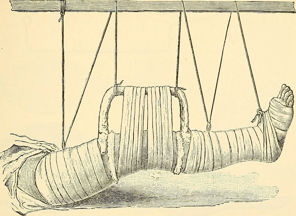 An illustration from Surgical technic; a text-book on operative surgery / by Fr. von Esmarch ... and E. Kowalzig ... translated by Professor Ludwig H. Grau ... and Willam N. Sullivan ... edited by Nicholas Senn ... With fourteen hundred and ninety-seven illustrations and fifteen colored plates., 1901, leaf 173