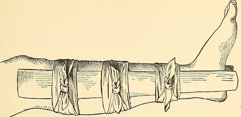 An illustration from Surgical technic; a text-book on operative surgery / by Fr. von Esmarch ... and E. Kowalzig ... translated by Professor Ludwig H. Grau ... and Willam N. Sullivan ... edited by Nicholas Senn ... With fourteen hundred and ninety-seven illustrations and fifteen colored plates., 1901, leaf 205