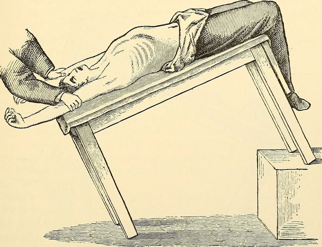 An illustration from Surgical technic; a text-book on operative surgery / by Fr. von Esmarch ... and E. Kowalzig ... translated by Professor Ludwig H. Grau ... and Willam N. Sullivan ... edited by Nicholas Senn ... With fourteen hundred and ninety-seven illustrations and fifteen colored plates., 1901, leaf 229