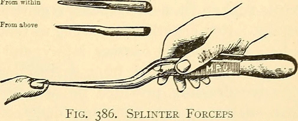An illustration from Surgical technic; a text-book on operative surgery / by Fr. von Esmarch ... and E. Kowalzig ... translated by Professor Ludwig H. Grau ... and Willam N. Sullivan ... edited by Nicholas Senn ... With fourteen hundred and ninety-seven illustrations and fifteen colored plates., 1901, leaf 263
