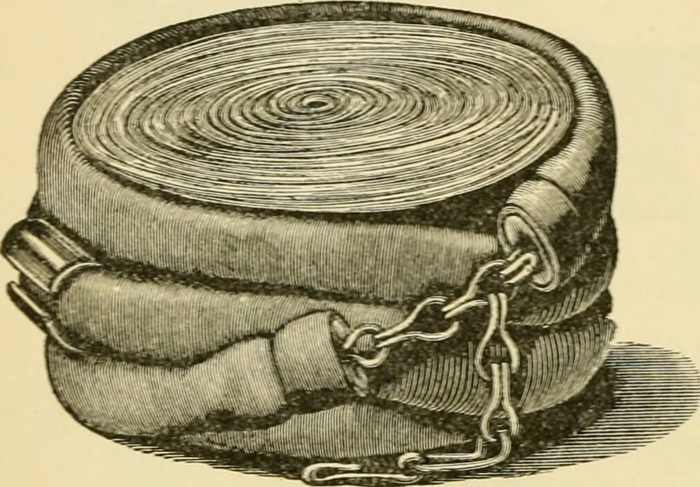 An illustration from Surgical technic; a text-book on operative surgery / by Fr. von Esmarch ... and E. Kowalzig ... translated by Professor Ludwig H. Grau ... and Willam N. Sullivan ... edited by Nicholas Senn ... With fourteen hundred and ninety-seven illustrations and fifteen colored plates., 1901, leaf 272