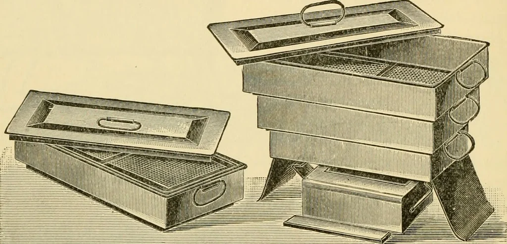 An illustration from Surgical technic; a text-book on operative surgery / by Fr. von Esmarch ... and E. Kowalzig ... translated by Professor Ludwig H. Grau ... and Willam N. Sullivan ... edited by Nicholas Senn ... With fourteen hundred and ninety-seven illustrations and fifteen colored plates., 1901, leaf 62