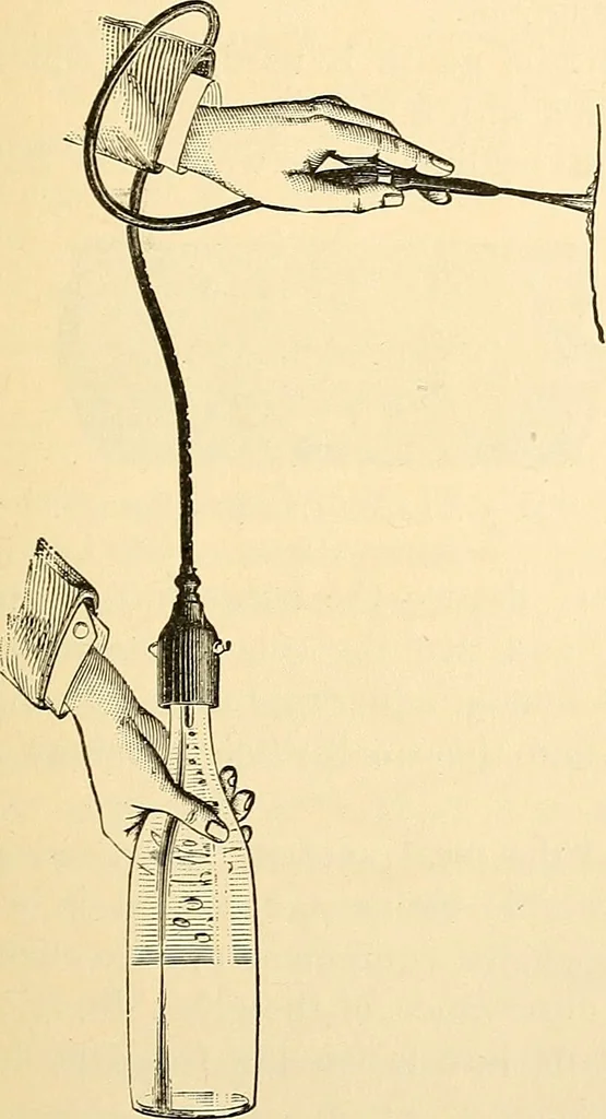 An illustration from Surgical technic; a text-book on operative surgery / by Fr. von Esmarch ... and E. Kowalzig ... translated by Professor Ludwig H. Grau ... and Willam N. Sullivan ... edited by Nicholas Senn ... With fourteen hundred and ninety-seven illustrations and fifteen colored plates., 1901, leaf 65