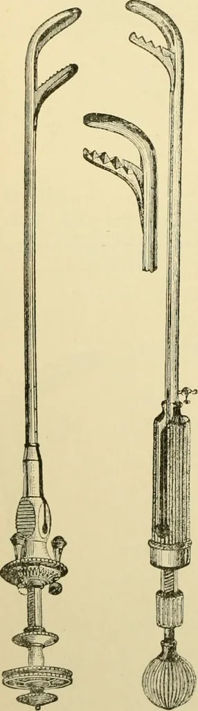 An illustration from Surgical technic; a text-book on operative surgery / by Fr. von Esmarch ... and E. Kowalzig ... translated by Professor Ludwig H. Grau ... and Willam N. Sullivan ... edited by Nicholas Senn ... With fourteen hundred and ninety-seven illustrations and fifteen colored plates., 1901, leaf 858