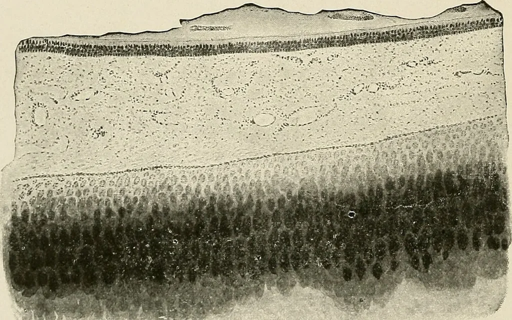 An illustration from Hookworm disease : etiology, pathology, diagnosis, prognosis, prophylaxis, and treatment / by George Dock and Charles C. Bass. Illustrated with forty-nine special engravings and colored plate., 1910, leaf 90