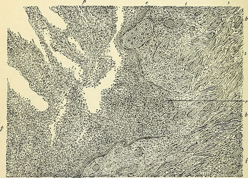 An illustration from An American text-book of genito-urinary diseases, syphilis and diseases of the skin / Ed. by L. Bolton Bangs ... and W. A. Hardaway ... Illustrated with 300 engravings and 20 full-page colored plates., 1898, leaf 1166