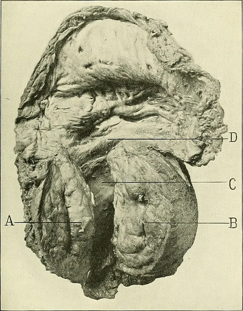 An illustration from An American text-book of genito-urinary diseases, syphilis and diseases of the skin / Ed. by L. Bolton Bangs ... and W. A. Hardaway ... Illustrated with 300 engravings and 20 full-page colored plates., 1898, leaf 285