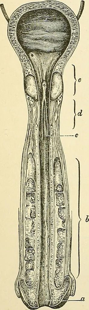An illustration from An American text-book of genito-urinary diseases, syphilis and diseases of the skin / Ed. by L. Bolton Bangs ... and W. A. Hardaway ... Illustrated with 300 engravings and 20 full-page colored plates., 1898, leaf 92