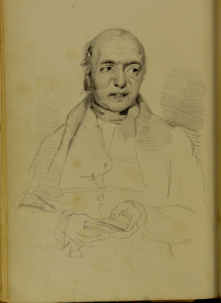 An illustration from The physiognomy of mental diseases / by Sir Alexander Morison., 1840, leaf 104