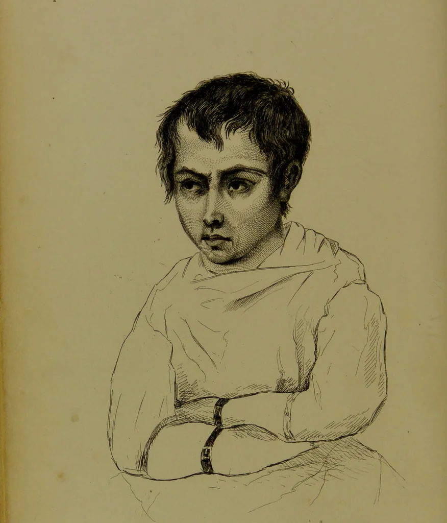 An illustration from The physiognomy of mental diseases / by Sir Alexander Morison., 1840, leaf 84
