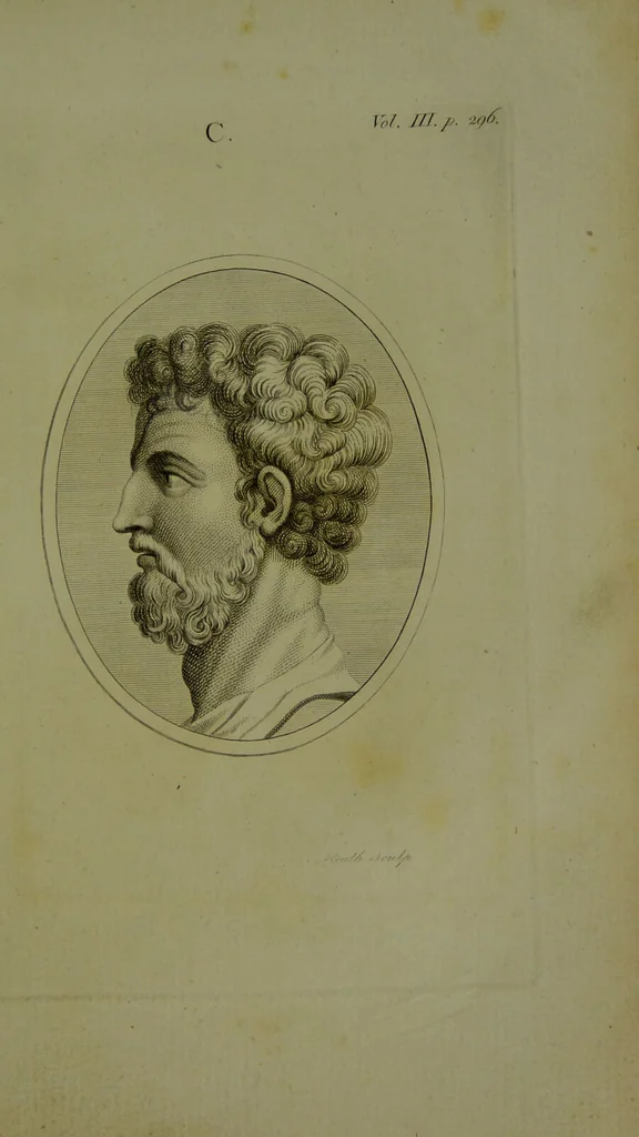 An illustration from Essays on physiognomy : for the promotion of the knowledge and the love of mankind / written in the German language by John Caspar Lavater ; and translated into English by Thomas Holcroft., 1804, leaf 103